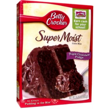 Betty Crocker Super Moist Triple Chocolate Fudge Cake Mix 15.25 OZ (432g) 12 Packungen AUSVERKAUFT